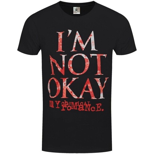 Abbigliamento T-shirts a maniche lunghe My Chemical Romance I'm Not Okay Nero
