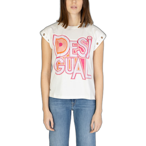 Abbigliamento Donna T-shirt maniche corte Desigual 24SWTK55 Bianco