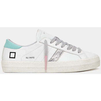 Scarpe Donna Sneakers Date DATE SNEAKERS DONNA HILL LOW VINTAGE CALF WHITE-MINT Bianco