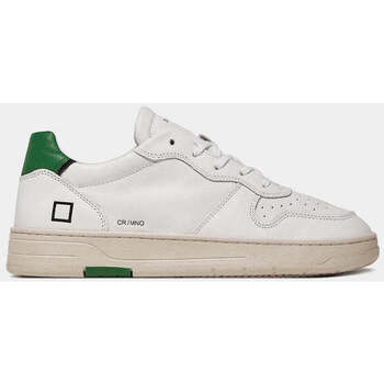 Scarpe Uomo Sneakers Date DATE SNEAKERS UOMO COURT CALF WHITE-GREEN Bianco