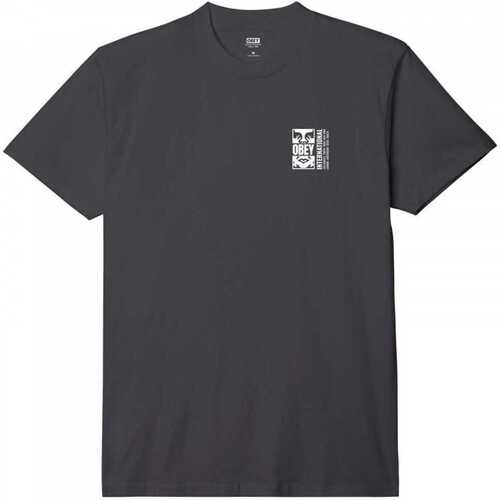 Abbigliamento Uomo T-shirt & Polo Obey icon split Nero