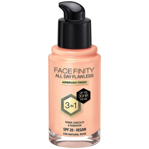 Bellezza Fondotinta & primer Max Factor Facefinity All Day Flawless 3 In 1 Fondotinta c50-rosa Natural 