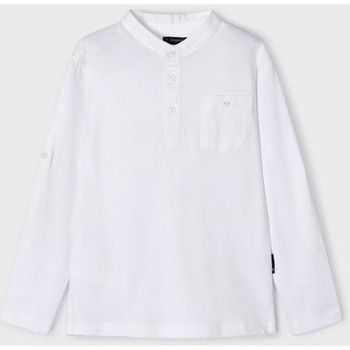 Abbigliamento Unisex bambino Polo maniche lunghe Mayoral ATRMPN-44206 Bianco