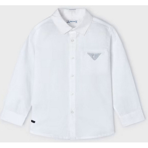 Abbigliamento Unisex bambino Camicie maniche lunghe Mayoral ATRMPN-44203 Bianco