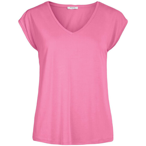 Abbigliamento Donna T-shirt & Polo Pieces 17095260 Rosa