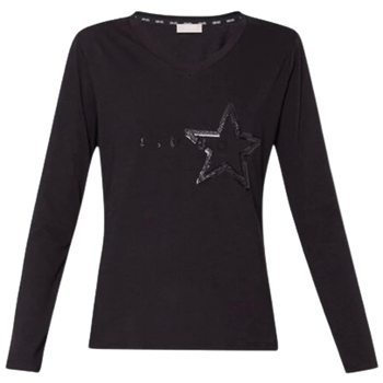 Abbigliamento Donna T-shirts a maniche lunghe Liu Jo T shirt ES24LJ07 Nero