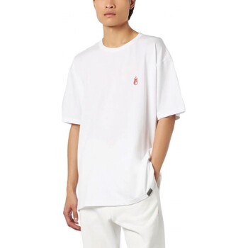 Abbigliamento Donna T-shirt & Polo Vision Of Super T-Shirt Bianco Con Logo Flames Bianco