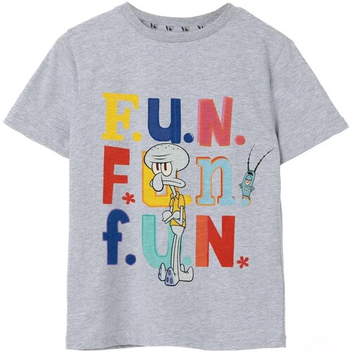 Abbigliamento Bambino T-shirts a maniche lunghe Spongebob Squarepants Fun Grigio