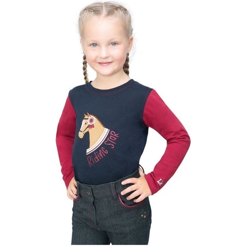 Abbigliamento Bambina T-shirts a maniche lunghe Little Rider Riding Star Collection Multicolore