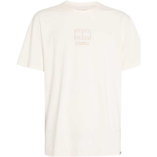 Abbigliamento Uomo T-shirt & Polo Tommy Jeans Tjm Reg Tonal Flag T Bianco
