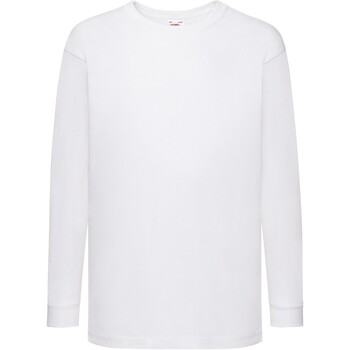 Abbigliamento Unisex bambino T-shirts a maniche lunghe Fruit Of The Loom Value Bianco