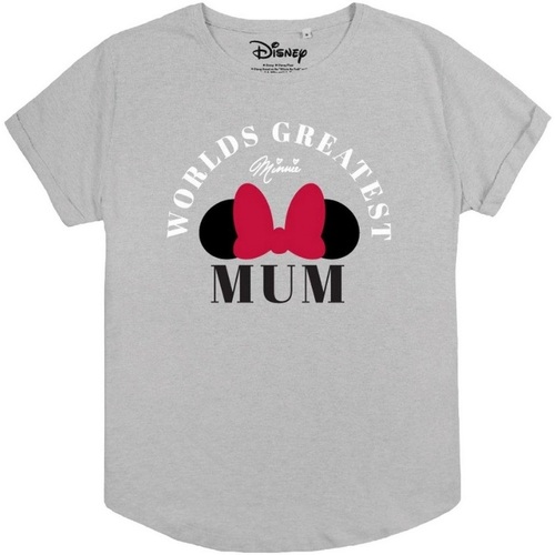 Abbigliamento Donna T-shirts a maniche lunghe Disney Worlds Greastest Mum Grigio