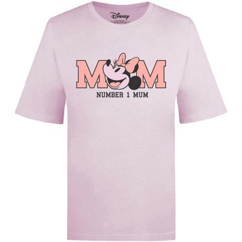Abbigliamento Donna T-shirts a maniche lunghe Disney Number 1 Mum Rosso