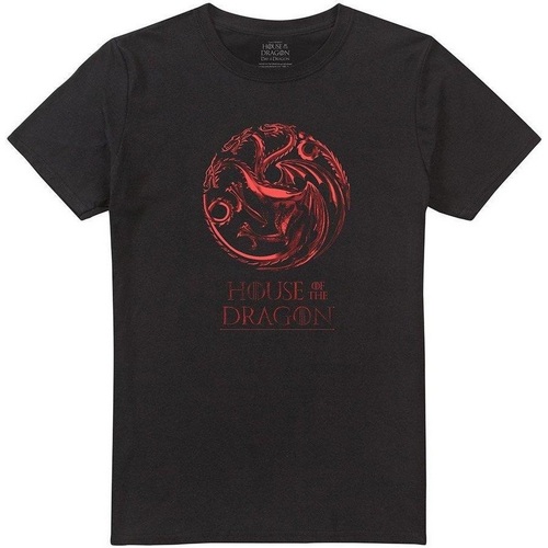 Abbigliamento Uomo T-shirts a maniche lunghe House Of The Dragon Fire & Blood Nero