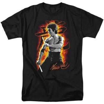 Abbigliamento Uomo T-shirts a maniche lunghe Bruce Lee Attack Nero
