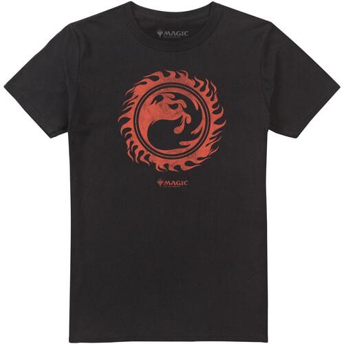 Abbigliamento Uomo T-shirts a maniche lunghe Magic The Gathering Fire Mana Nero