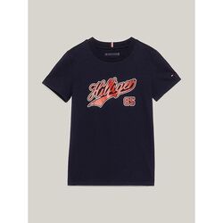 Abbigliamento Unisex bambino T-shirt & Polo Tommy Hilfiger KB0KB08679 - SCRIPT TEE-DW5 DESERT SKY Blu