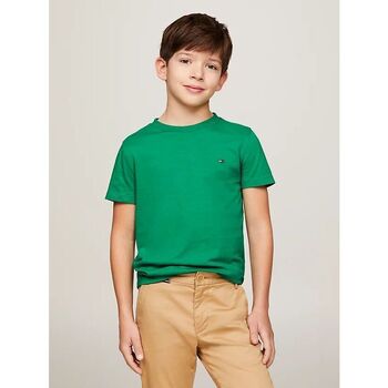 Abbigliamento Unisex bambino T-shirt & Polo Tommy Hilfiger KB0KB06879 - ESSENTIAL TEE-L4B OLYMPIC GREEN Verde