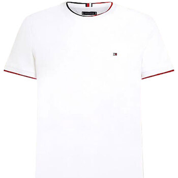 Abbigliamento Uomo T-shirt maniche corte Tommy Hilfiger RWB TIPPED PIQUE TEE Bianco