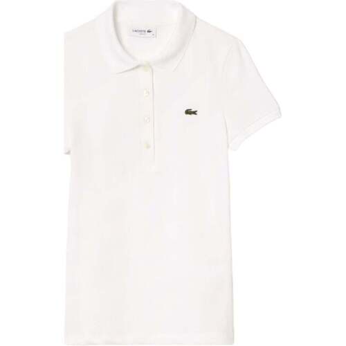Abbigliamento Donna T-shirt & Polo Lacoste T-Shirt e Polo Donna  DF3443 001 Bianco Bianco