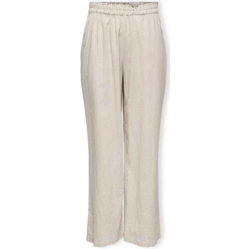 Abbigliamento Donna Pantaloni Only Noos Trousers Tokyo Linen - Moonbeam Beige