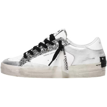 Scarpe Donna Sneakers Crime London sneakers low top Skate deluxe glitter Bianco