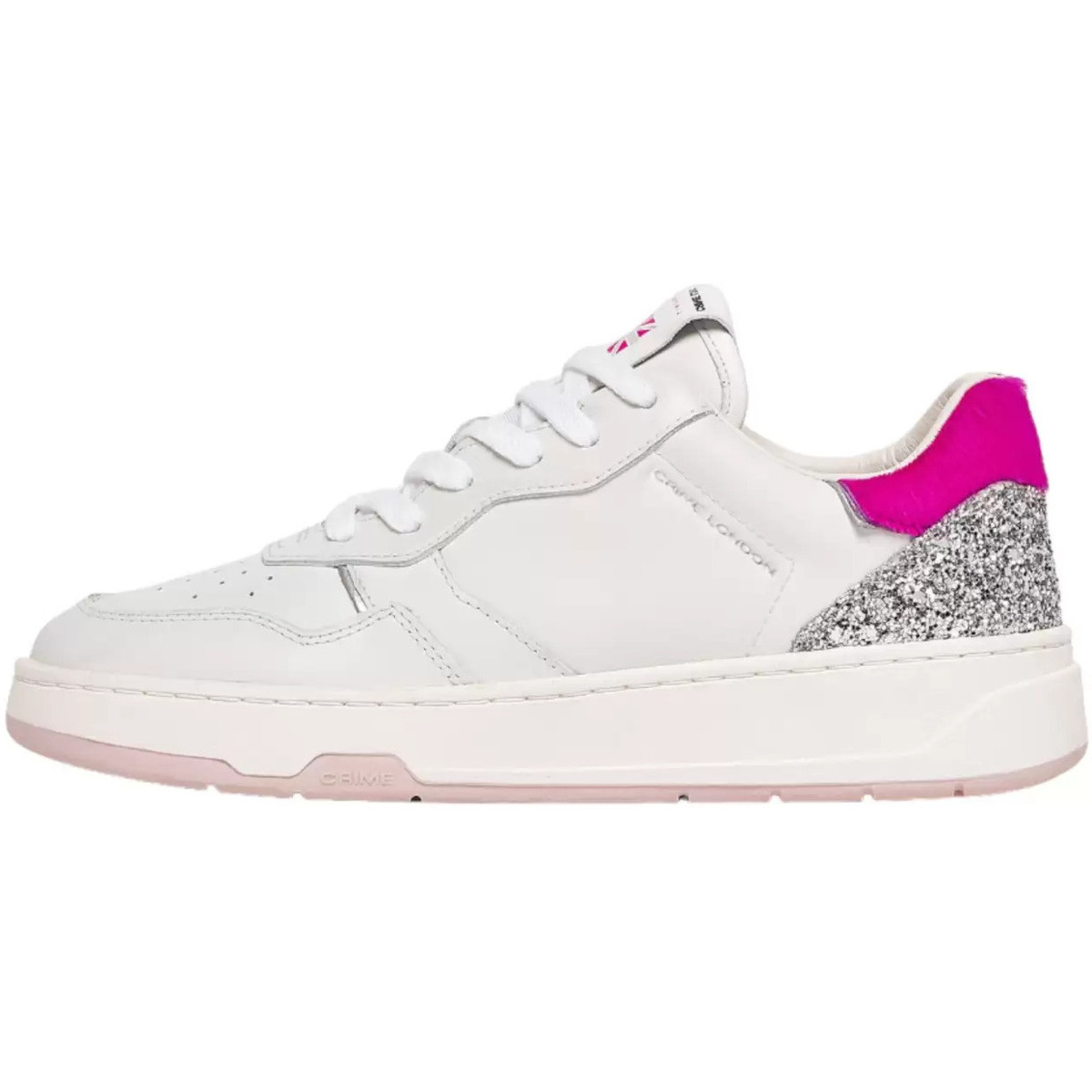 Scarpe Donna Sneakers Crime London sneakers Timeless bianco rosa Bianco