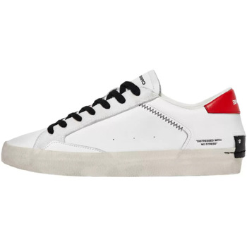 Crime London sneakers distressed bianco rosso Bianco