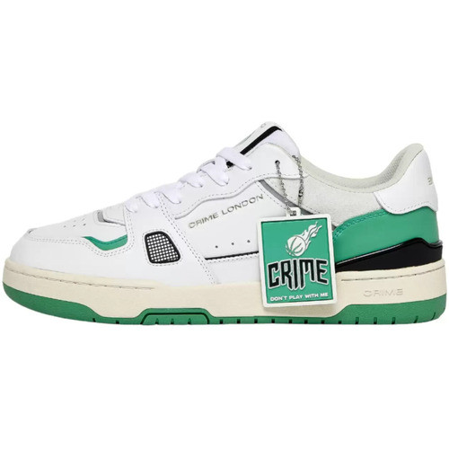 Scarpe Uomo Sneakers Crime London sneakers Off Court bianco verde Bianco