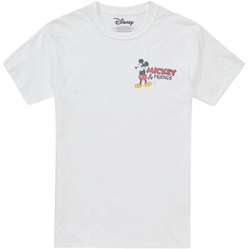 Abbigliamento Uomo T-shirts a maniche lunghe Mickey Mouse And Friends Classic Bianco