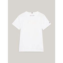 Abbigliamento Bambina T-shirt & Polo Tommy Hilfiger KG0KG07715 NONOTYPE FOIL-YBR Bianco