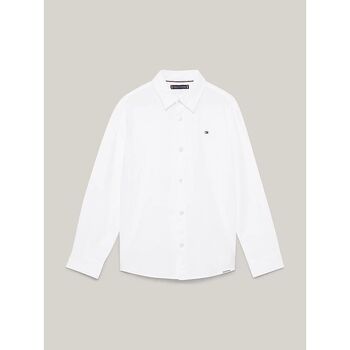 Abbigliamento Bambino Camicie maniche lunghe Tommy Hilfiger KB0KB08734 WAFFLE SHIRT-YBR WHITE Bianco