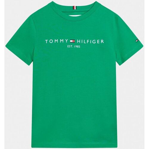 Abbigliamento Unisex bambino T-shirt & Polo Tommy Hilfiger KS0KS00397 ESSENTIAL TEE-L4B OLYMPIC GREEN Verde
