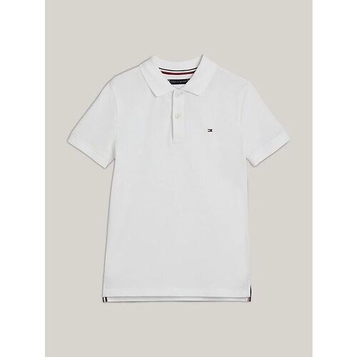 Abbigliamento Bambino T-shirt & Polo Tommy Hilfiger KB0KB09103 FLAG POLO-YBR WHITE Bianco