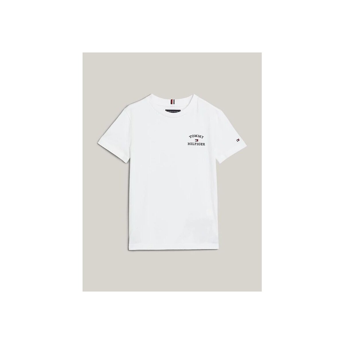 Abbigliamento Unisex bambino T-shirt & Polo Tommy Hilfiger KB0KB08807 - LOGO TEE-YBR WHITE Bianco