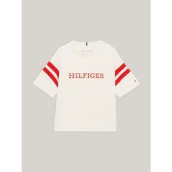 Abbigliamento Bambina T-shirt & Polo Tommy Hilfiger KG0KG07717 MONOTYPE VARSITY-AEF CALICO Beige