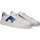 Scarpe Uomo Sneakers basse Santoni sneaker low top pelle bianco blu Bianco
