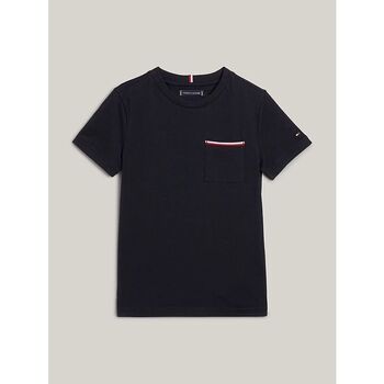 Abbigliamento Unisex bambino T-shirt & Polo Tommy Hilfiger KB0KB08817 POCKET TEE-DW5 DESERT SKY Blu
