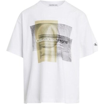 Abbigliamento Bambino T-shirts a maniche lunghe Calvin Klein Jeans IB0IB02025 Bianco