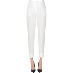 Abbigliamento Donna Chino Peserico Pantaloni chino in cotone PNP00003076AE Bianco