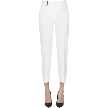 Abbigliamento Donna Chino Peserico Pantaloni chino in cotone PNP00003078AE Bianco