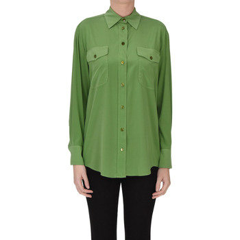 Abbigliamento Donna Camicie Kiltie Camicia in crepè di seta TPC00003065AE Verde