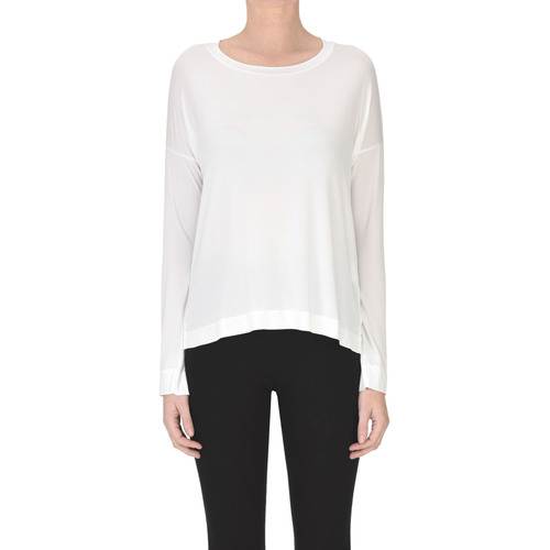 Abbigliamento Donna T-shirt & Polo Wool&co T-shirt in cupro maniche lunghe TPS00003058AE Bianco