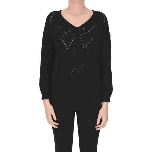Abbigliamento Donna Maglioni Anneclaire Pullover in maglia intrecciata MGP00003055AE Nero