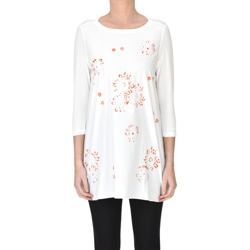 Abbigliamento Donna T-shirt & Polo Whyci T-shirt stampata TPS00003044AE Bianco