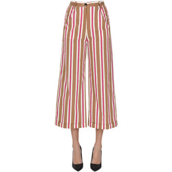 Abbigliamento Donna Pantaloni Myths Pantaloni cropped a righe PNP00003067AE Multicolore