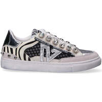 Scarpe Donna Sneakers basse Emanuélle Vee sneaker bianco nero argento Multicolore