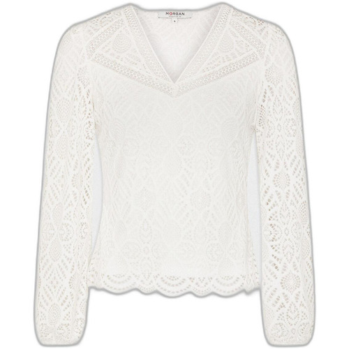 Abbigliamento Donna T-shirts a maniche lunghe Morgan 241-TOULI Bianco