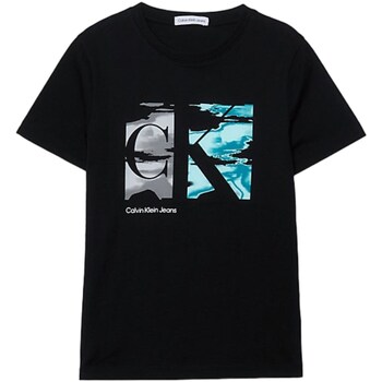 Abbigliamento Bambino T-shirts a maniche lunghe Calvin Klein Jeans IB0IB02026 Nero