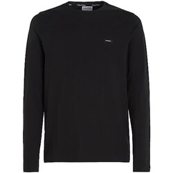 Abbigliamento Uomo T-shirt maniche corte Calvin Klein Jeans STRETCH SLIM FIT LS T-SHIRT Nero